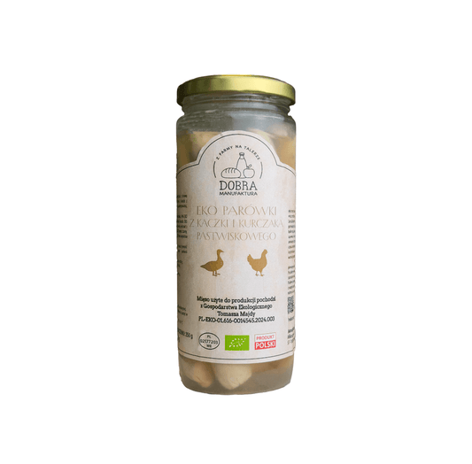 EKO Parówki z Kaczki i Kurczaka Pastwiskowego 450 g